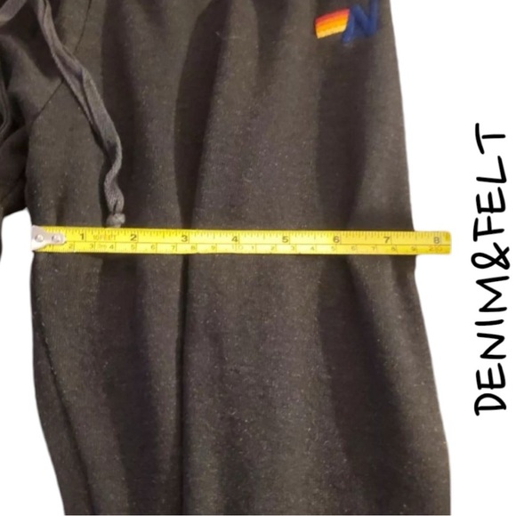 Aviator Nation Dark Grey Rainbow Cuff Sweatpants/Joggers | PRELOVED!!🩶🌈🩶 - Picture 9 of 10